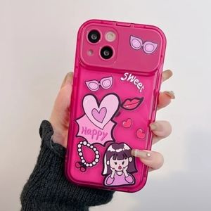 Iphone 14 Pro Max Cute Hot Pink Phone Case